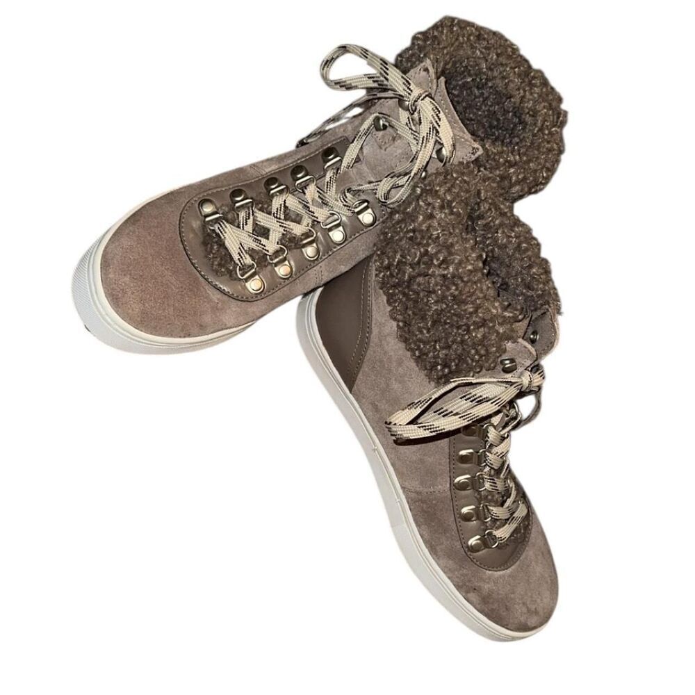 Sam Edelman Luther Faux Shearling High Top Sneaker - Picture 2 of 6